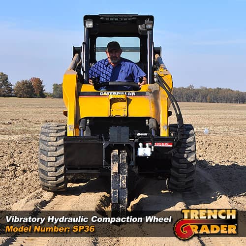 SP42 Skid Steer Vibratory Compaction Wheel Trench Grader