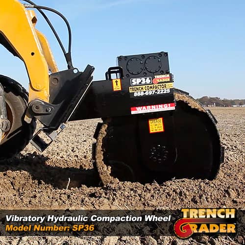 SP42 Skid Steer Vibratory Compaction Wheel Trench Grader
