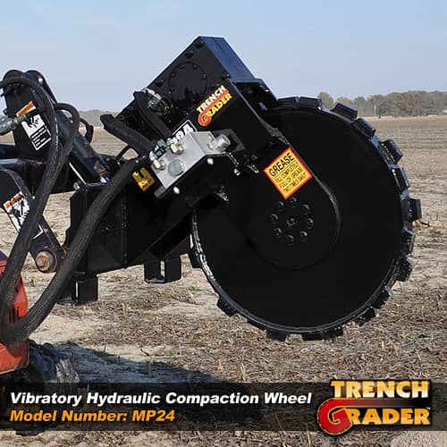 SP42 Skid Steer Vibratory Compaction Wheel Trench Grader