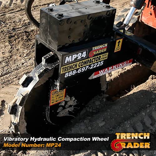 MP24 Mini Skid Steer Vibratory Compaction Wheel Trench Grader