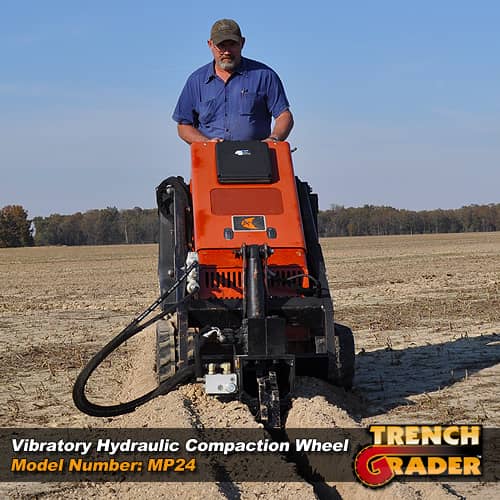 MP24 Mini Skid Steer Vibratory Compaction Wheel Trench Grader