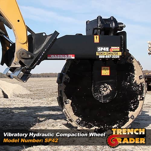 SP42 Skid Steer Vibratory Compaction Wheel Trench Grader
