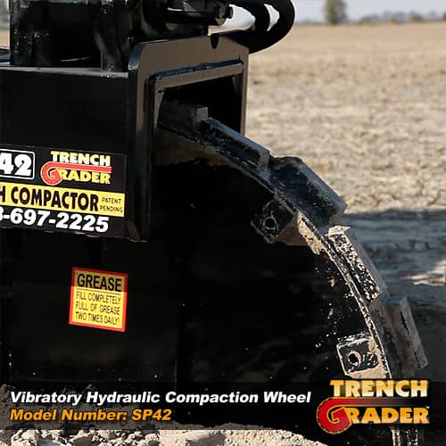 SP42 Skid Steer Vibratory Compaction Wheel Trench Grader