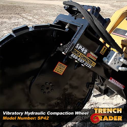 SP42 Skid Steer Vibratory Compaction Wheel Trench Grader