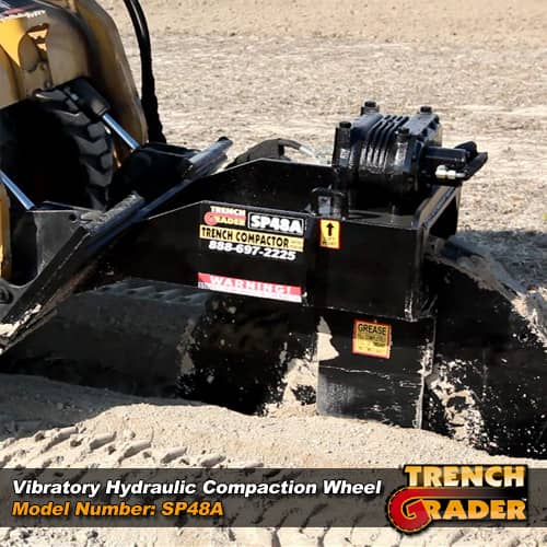 SP48 Skid Steer Vibratory Compaction Wheel Trench Grader
