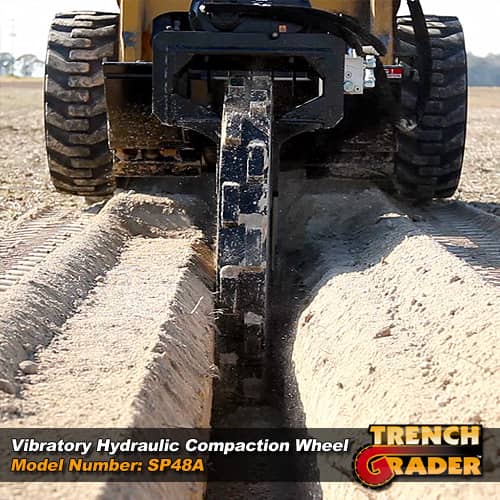 SP48 Skid Steer Vibratory Compaction Wheel Trench Grader