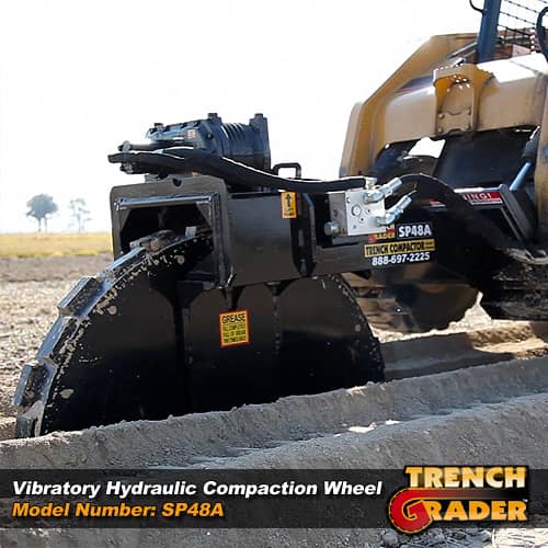 SP48 Skid Steer Vibratory Compaction Wheel Trench Grader